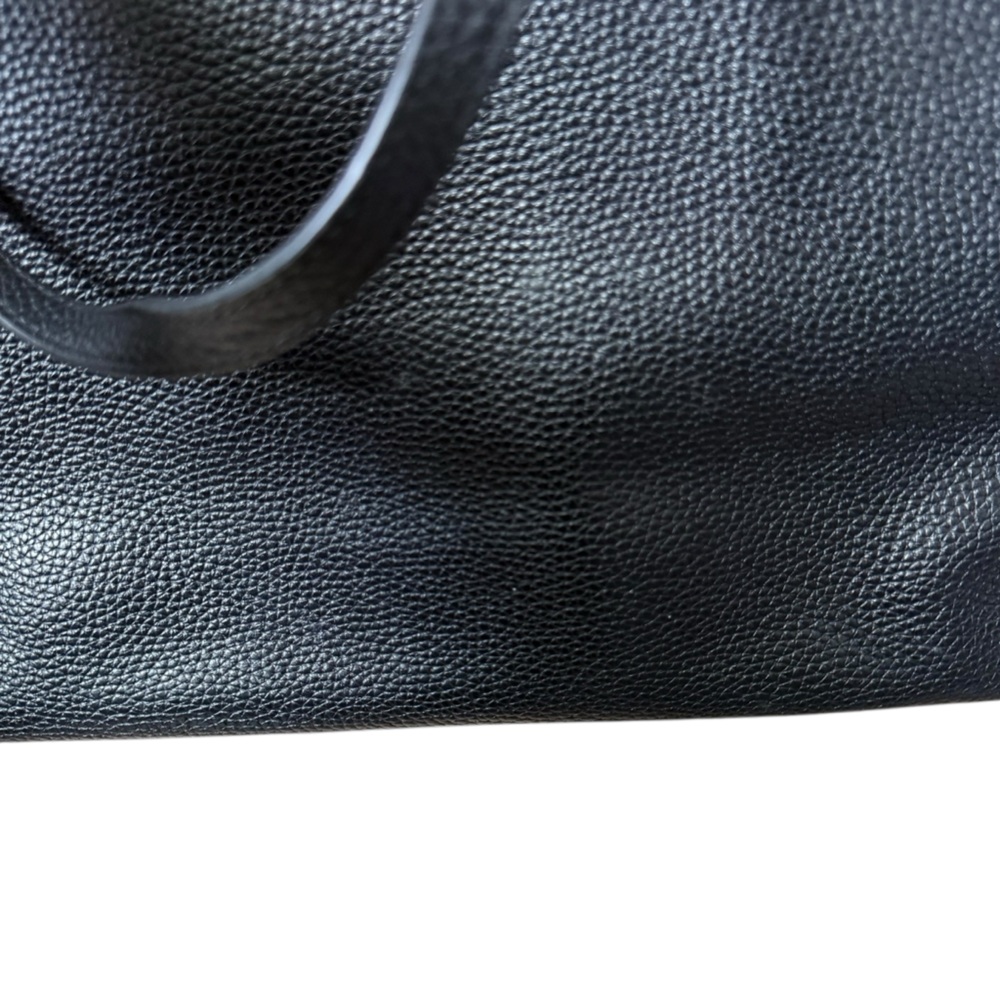 Tory Burch Perry Tote Pebbled Black Leather Gold - Picture 12 of 15